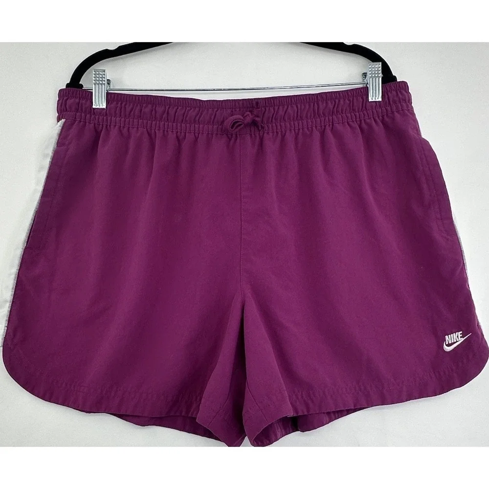 Nike Fit‎ Dry Running Activewear  Elastic Waist Burgundy Shorts Women's  XL
